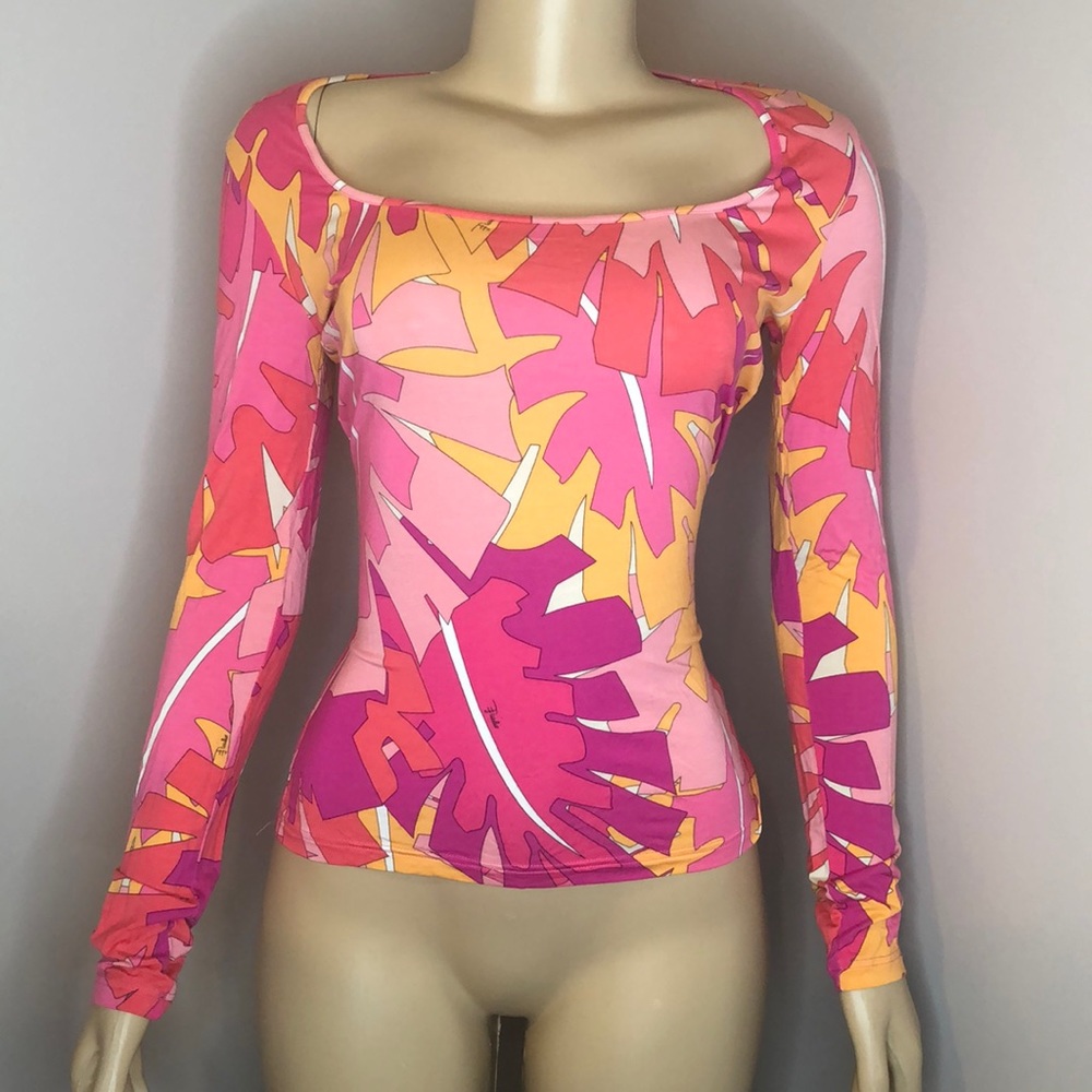 Emilio Pucci long sleeve stretchy shirt